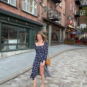 Reformation Sigmund Dress, Size 8, Splatter